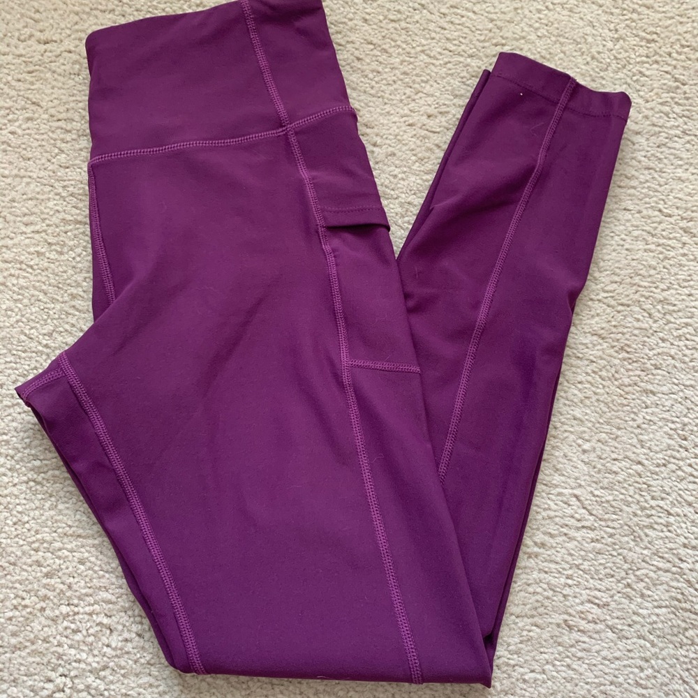 Purple full length leggings